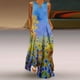 thumbnail image 1 of ICHUANYI Clearance Women Casual Loose Printed Tank Dress Beach V-neck Pocket Sundress Sleeveless Dresses(Purple, S) ICHUANYI WER2023080812619, 1 of 5