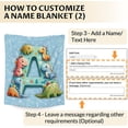 thumbnail image 6 of Personalized Initial Blanket, Dinosaur Blanket for Boys, 60 x 50 Inches Lightweight Throw Blanket for Women, for Dinosaur Lovers, Warm Cozy Throw Blanket for Living Room, Bed, Sofa, Office, 6 of 6