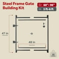 thumbnail image 2 of Adjust-A-Gate Steel Frame Gate Building Kit, 60"-96 Inch Wide Opening (2 Pack), 2 of 10