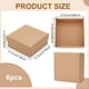 thumbnail image 2 of Paquete de 6 cajas de cartón kraft para joyería, 12,7 x 12,7 x 5,6 cm (5 x 5 x 2,2 pulgadas)., 2 of 6