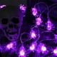 thumbnail image 2 of Cadena de luces de Halloween 10 pies 20 LED para decoraciones de Halloween Araña púrpura interior al aire libre Fokelyi LN-1458, 2 of 7