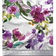 thumbnail image 1 of Soimoi Moss Georgette Fabric Flower & Leaves Watercolor Print Fabric by the Yard 42 Inch Wide, 1 of 3