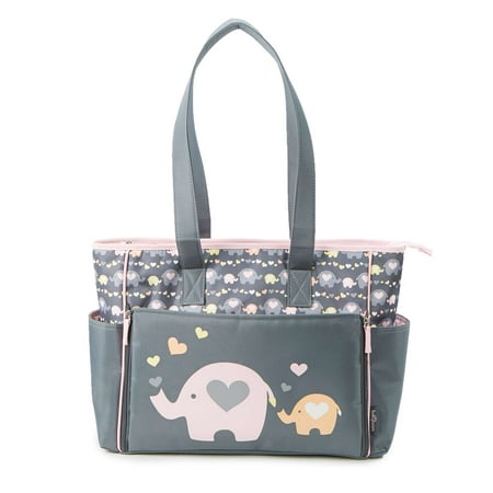 Baby Boom Elephnat Print Drop Front Tote Diaper (Best Site For Baby Stuff)