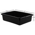 thumbnail image 3 of Teyyvn 13 L Plastic Bus Box, Commercial Utility Box, 4-Pack, Black, 3 of 7