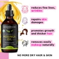 thumbnail image 3 of Mother Nature USDA Organic Moringa Seed Oil, 100% Pure, Cold-Pressed, Unrefined Oil for Face, Skin Care & Hair Growth, Aceite de Moringa para la Cara, Anti-Aging. Non-GMO & Gluten Free (2 oz), 3 of 10