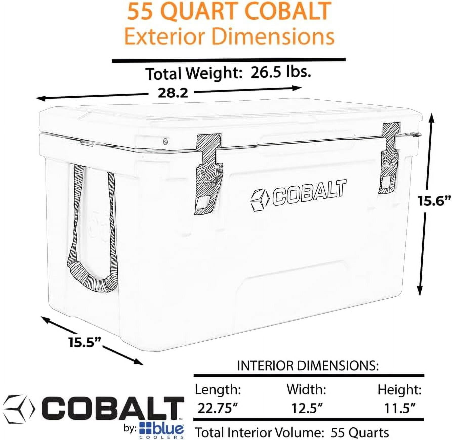 55Q Cobalt Rotomolded Cooler - Gray