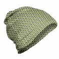 thumbnail image 1 of Abstract Unisex Beanie, Symmetric Mini Rectangles, Hiking Outdoors, Lime Green Taupe Grey, by Ambesonne, 1 of 1