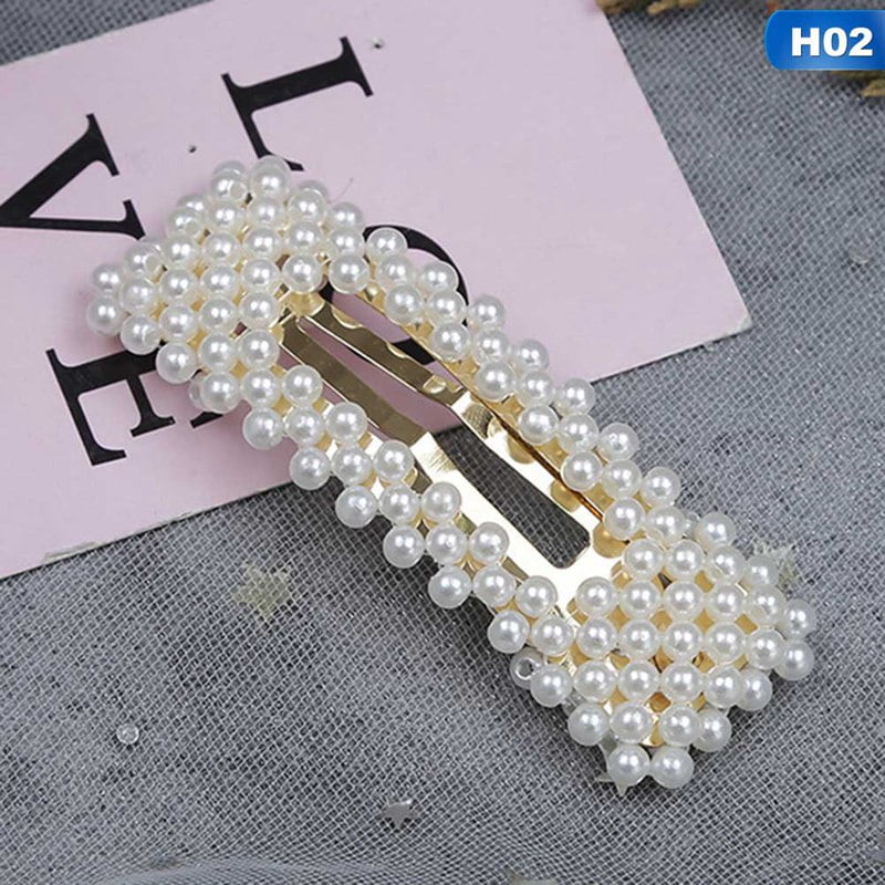 12 Pieces of Pearl Hair Clips for Elegant Girls for Christmas Parties