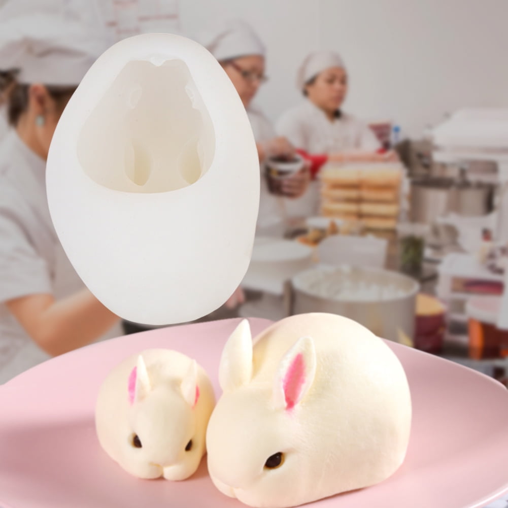 LYUMO 3D Bunny Cake Silicone Molds Mousse Cake Mold Rabbit Dessert Mold Baking Tray Jelly