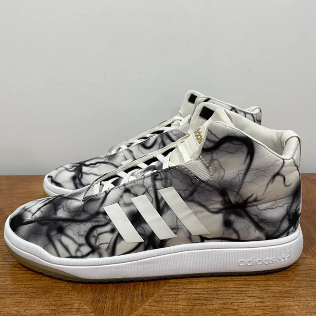 Adi - das Originals VERITAS Mid Sneakers Mens 9 Gray Nylon Lightning Shoes Fitfoam