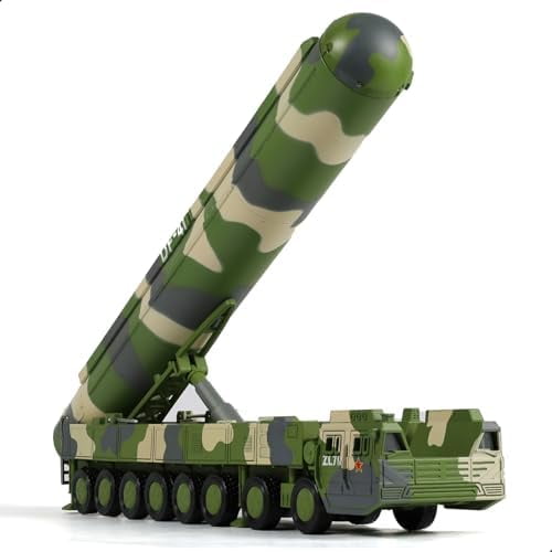 NUOTIE 1/72 Scale DF-41 Solid-Fuelled Road-Mobile Intercontinental Ballistic Missile Quick Build Model Armored Vehicle DF-41 Toy Building Model Gift for Adults Suit for Kids Educational Toys