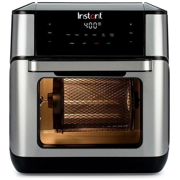Instant Vortex Plus 10-Quart Air Fryer Oven with 7-in-1 Cooking Functions and Accessories Included, Stainless Steel