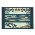 thumbnail image 1 of Batik Cutting Board, Oriental Floral Swirls with Leaves Classic Feminine in Earth Tones, Decorative Tempered Glass Cutting and Serving Board, in 3 Sizes, by Ambesonne, 1 of 2