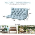 thumbnail image 5 of Kimunuk Outdoor Porch Swing Cushion, 47" X 40" X 5" Waterproof Bench Chair Replacement Cushion with 6 Ties for Patio, Light Blue, 5 of 7