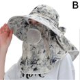 thumbnail image 1 of Sombrero de sol transpirable con visera ancha y protección contra los rayos ultravioleta, estilo paisaje de gasa., 1 of 1