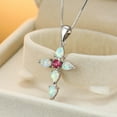 thumbnail image 4 of Fmlxio Moissanite Solitaire Pendant Necklaces for Women Unisex Pendant Necklace Female Summer Clavicle Chain Opal Rhinestone Jewelry on Clearance, 4 of 4