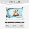 thumbnail image 4 of Fotbe dog surfing on surfboard Pattern Pillow Cases - Envelope Closure - Luxury, Extra Soft, Cooling Pillow Covers - Wrinkle, Fade, Stain Resistant-16"x24", 4 of 6