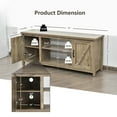 thumbnail image 4 of Costway Meuble Télé de 59 Pouces Console Multimédia Centre avec Armoire de Rangement pour Télé de 65 Pouces Naturel, 4 of 10