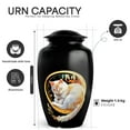 thumbnail image 2 of Yatskia White Cat Large Funeral Burial Urns for Human Ashes Adult Brother and Sister, Small Urns for Human Ashes Keepsake Adult Male and Female, (Classic 10 Inch and 3 Inch), 2 of 8