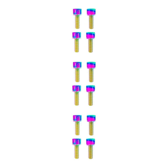 Fijación de freno de disco de bicicleta Yuarrent 4 Uds. Tornillo de brazo de manivela Abrazadera de frenado Color negro