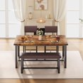 thumbnail image 3 of Kojooin Dining Table Set for 4, 4-Piece Kitchen Table and Chairs with Upholstered Bench for Apartment Dining, 3 of 8