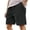 Black, variant on Corduroy Shorts for Men Summer Casual Elastic Waist Straight Leg Relaxed Fit Soft Lightweight Shorts with Pockets