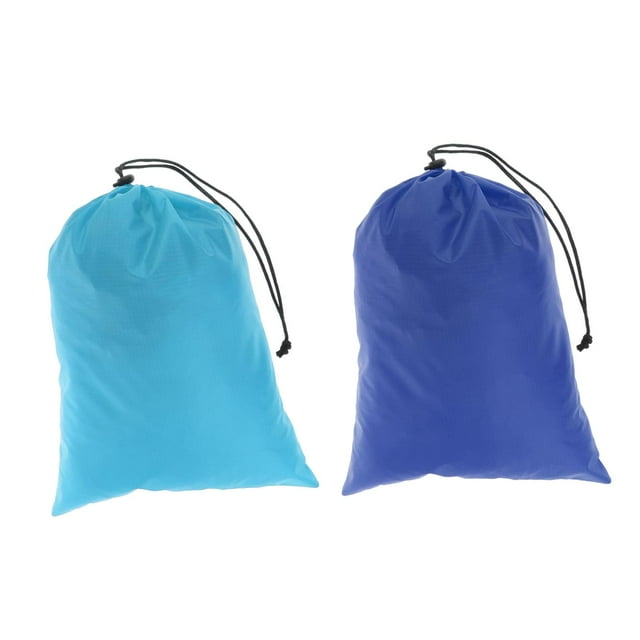 koolsoo 2 Pcs Sacs à Cordon Légers pour Natation et Bateau, Imperméables, Pochettes de Rangement Bleu Bleu Clair