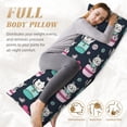 thumbnail image 4 of Body Pillow Cover - Soft Body Pillow Pillowcase, Urban Cute Cartoon Cat Heart Breathable Long Body Pillow Case Cover with Invisible Zipper 20x60in, 4 of 5