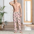thumbnail image 4 of Salouo Beautiful Butterflies and Hearts Print Pajama Pants for Men, Lounge Pants Elastic Waistband Casual Men's sleepwear Loungewear Sleep Pajama Pant -Large, 4 of 7