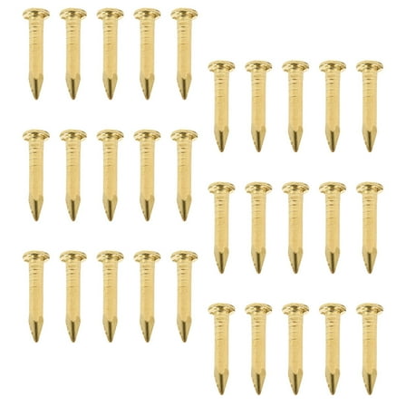 STRANDCHIC 100pcs Copper Frame Nails Golden Finish for Crafts and Handyman Projects, and