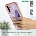 thumbnail image 5 of Compatible with Samsung Galaxy A13 6.5" 2021 Case Thin for Women Girls,Soft TPU Plating Bumper Wristband Holder Case Slim Anti-Scratch Shockproof Love Heart Cute Case(Elegant Purple), 5 of 14