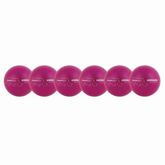 6.3 in. Rhino Skin Dodgeball Set, Neon Purple - Set of 6