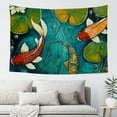 thumbnail image 6 of Creowell Koi Fish Lily Pads Tapestry Home Decor 100% Polyester Wall Hanging 60x40in, 6 of 7