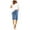 Light Blue, variant on WAYUTE Shorts for Women Summer Cotton Pants Plus Size High Waisted Shorts Lacing Beach Workout Pocket Five Point Pants
