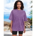 thumbnail image 2 of Playera ADOREJOY oversize de cuello redondo y manga corta, talla 2XL, morada, 2 of 8