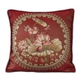 thumbnail image 2 of Funda de almohada de flores, funda de almohada de Jacquard europeo, funda de almohada de estanque de loto para ropa de cama, accesorio de inauguración Rojo, 2 of 10