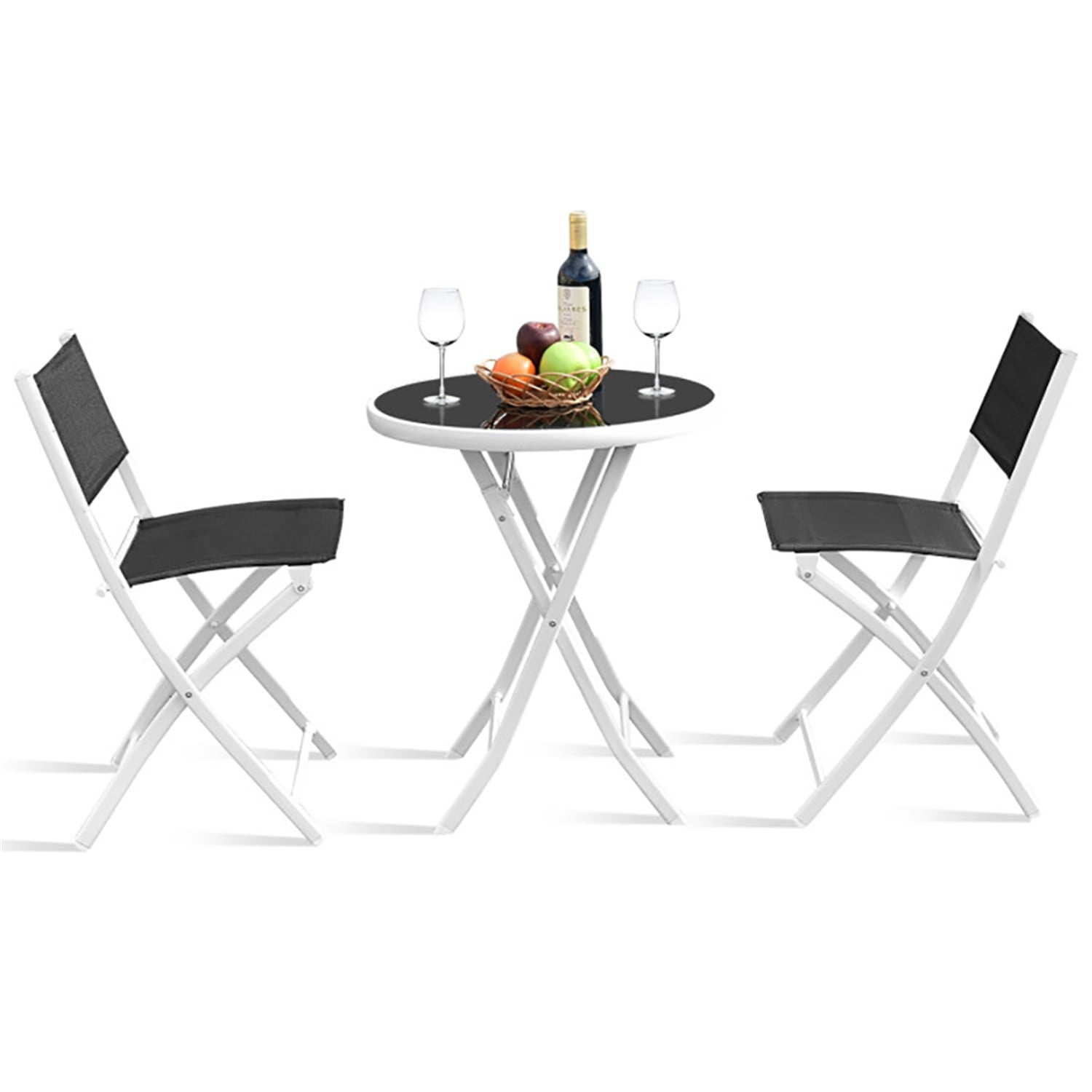 Aimee Lii 3 Pieces Patio Folding Bistro Set for Balcony or Outdoor Space, Wicker Patio Furniture Aimee Lii 3 Pieces Patio Folding Bistro Set for Balcony or Outdoor Space, Wicker Patio Furniture