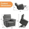 thumbnail image 3 of Merluxy Large Power Lift Recliner Chair for Elderly, Electric Overstuffed Reclining with Padded Armrests & Backrest for Adult,Big Man Single Sofa with Side Pockets for Living Room Bedroom,Linen Gray, 3 of 8