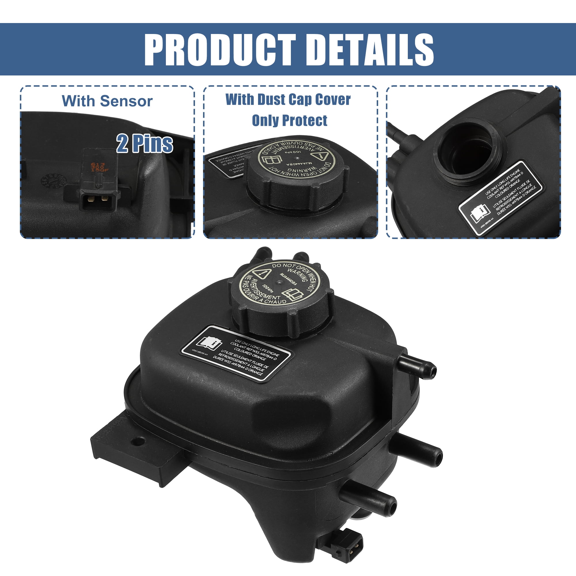 Unique Bargains Coolant Radiator Reservoir Tank MJD4400AB for Jaguar XK8 1997-2006