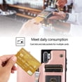 thumbnail image 4 of Design for Samsung Galaxy Note 10 Plus/10+ Wallet Case,PU Leather Phone Cases with Screen Protector Card Holder,Stand Shockproof Flip Protective Cover for Girls Women 6.8 inch Rose Gold, 4 of 11