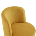 thumbnail image 5 of Christopher Knight Home 360° Swivel Barrel Accent Chair, Chenille Upholstered Round Vanity Chair, Yellow, 5 of 10