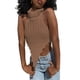 thumbnail image 1 of Blusa de punto con cuello alto y espalda descubierta, cuello alto, espalda abierta, dobladillo irregular, cuello alto, 1 of 6