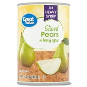 Great Value Canned Sliced Pears, 15.25 oz