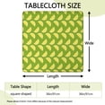 thumbnail image 2 of Yellow Lemon Fruit Slices Green Pattern Square Fitted Tablecloth with Elastic Edge,Square Table Cover,Washable Elastic Table Cover for Home Kitchen Party Decor 36"x36", 2 of 6