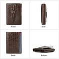 thumbnail image 3 of TAZAG genuine leather men's wallet retro crocodile embossed wallet cowhide leather wallet, 3 of 5