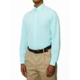 thumbnail image 2 of Lands' End Mens Regular-Fit Turquoise Solid Dress Shirt, 2 of 3