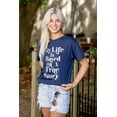 thumbnail image 3 of Life Based True Story Sarcastic Humor Plus Size Crewneck Graphic Tee Shirt Brisco Brands 3X, 3 of 5