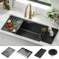 thumbnail image 5 of Delta 75B933-33S-WH Everest 32” Workstation Kitchen Sink Undermount Granite Composite, 5 of 7