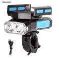 thumbnail image 2 of Sonducket Luz de bicicleta T6 5 en 1 360 grados luz de bicicleta ajustable manillar 400 lámpara de montar a prueba de agua 2000/4000mAh Dropshipping Ciclismo azul negro 2000 mAh Sonducket OD000989-03, 2 of 6