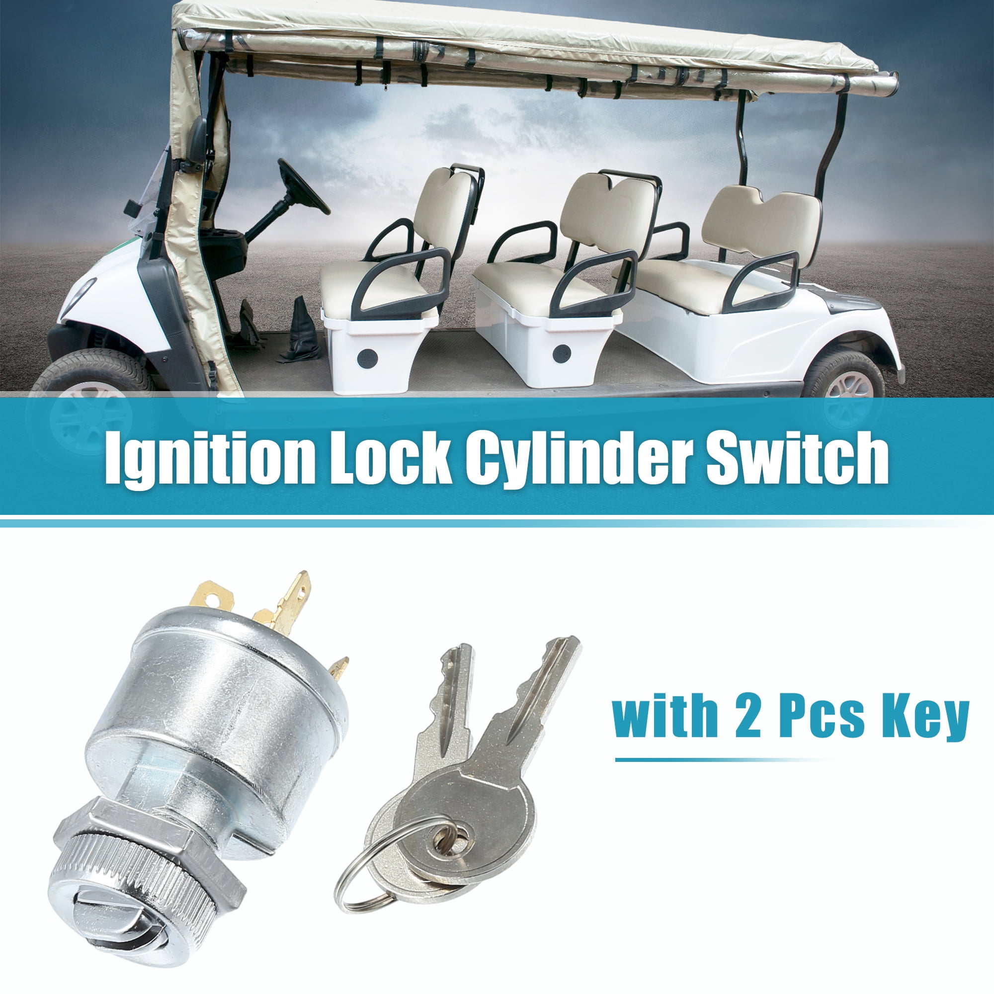 1 Set Ignition Switch with Keys Replacement for EZGO GAS and Electric TXT for Medalist 1981-UP